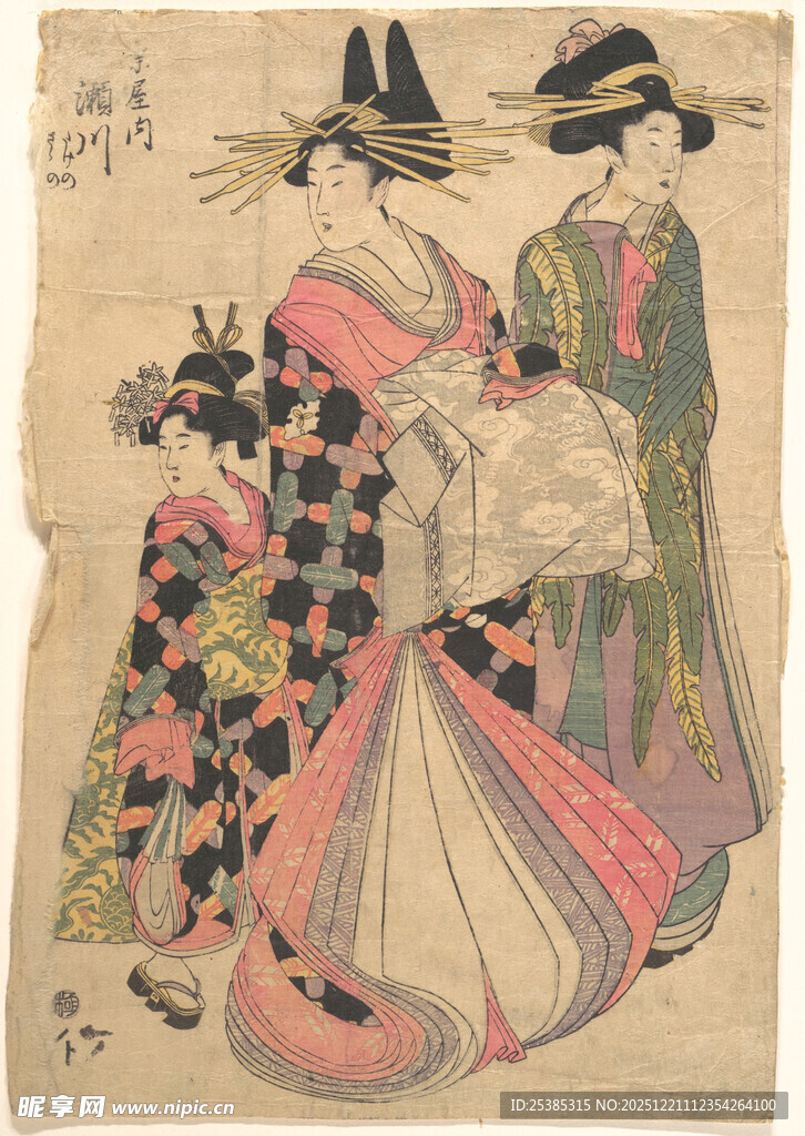 日本传统服饰艺伎图