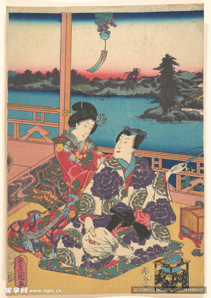 日本传统艺伎场景画面