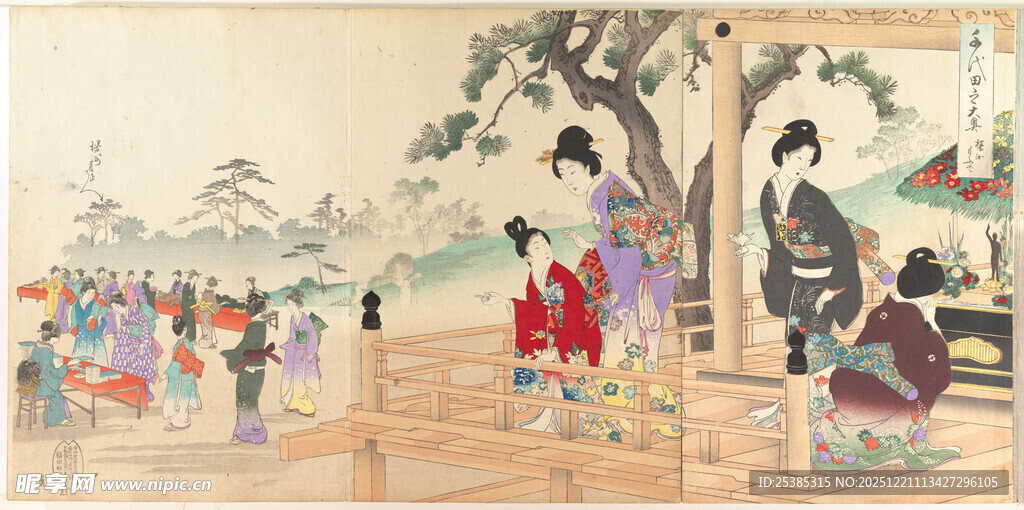 古代场景人物聚会图