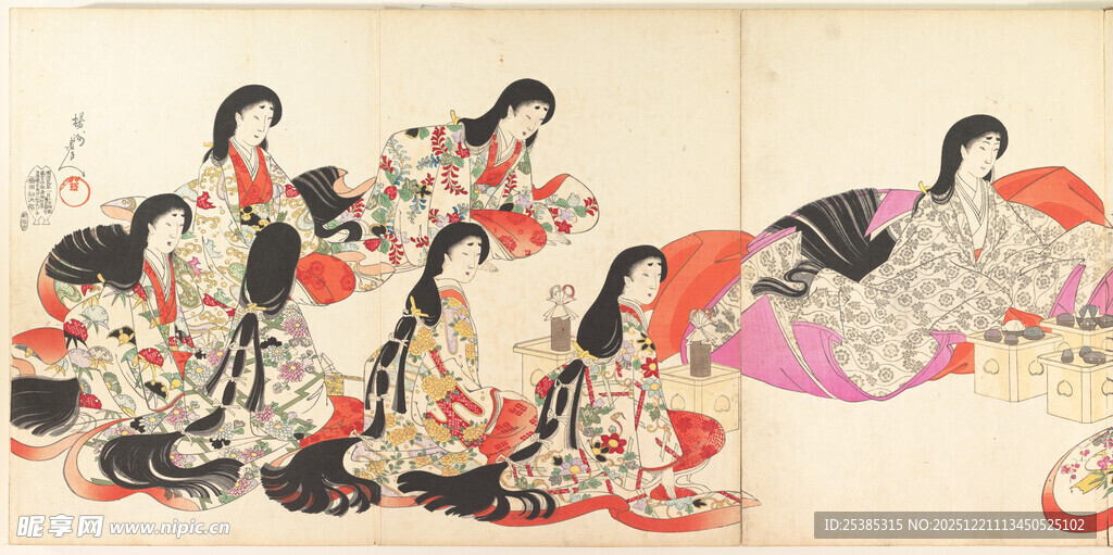 日本传统艺伎聚会场景