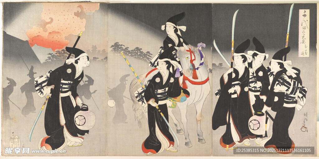 传统日本武士舞蹈表演