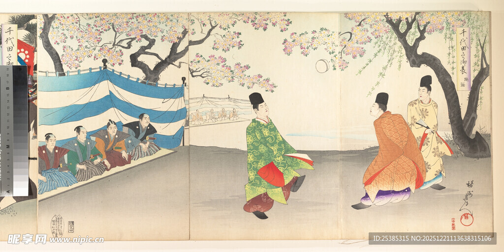 日式传统场景中的和服人物