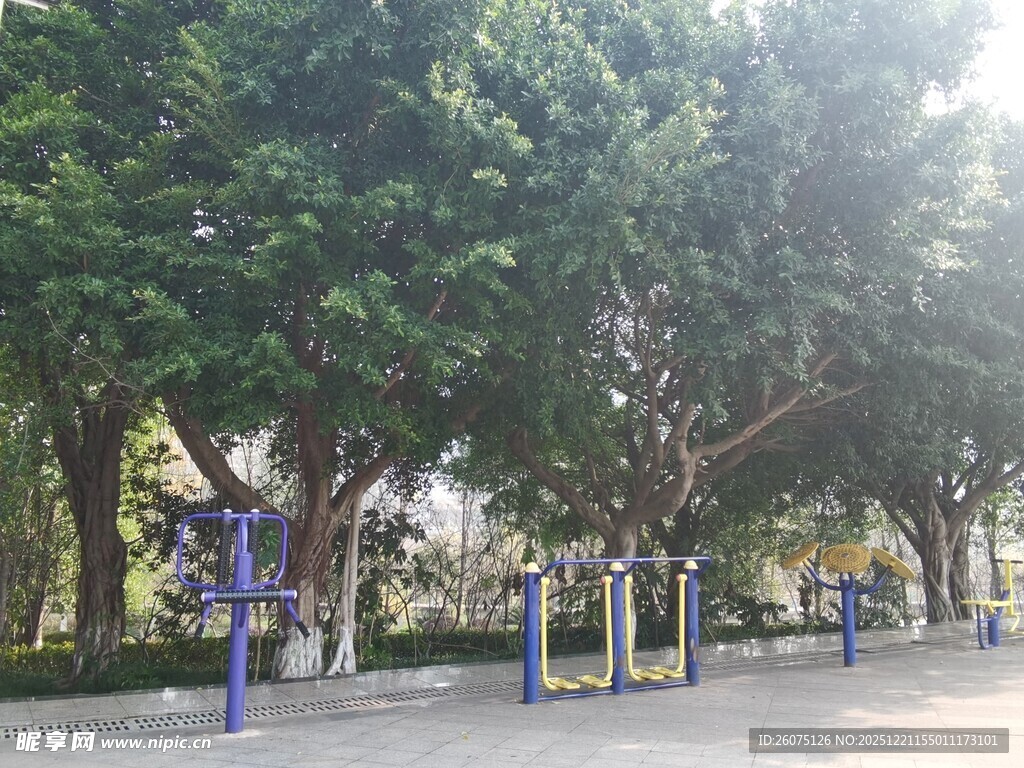 户外社区健身设施场景