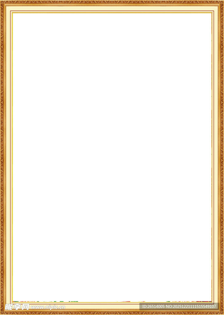 金色边框空白画框