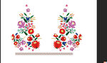 花卉刺绣耳饰设计图