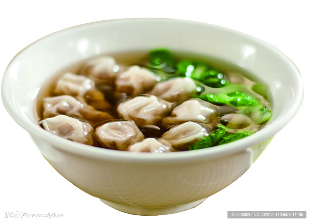 一碗美味的肉丸青菜汤