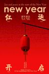 新年喜庆红灯笼迎好运海报
