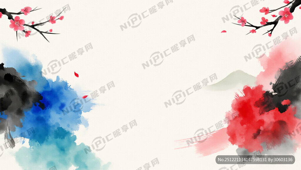 中国风背景海报  无字