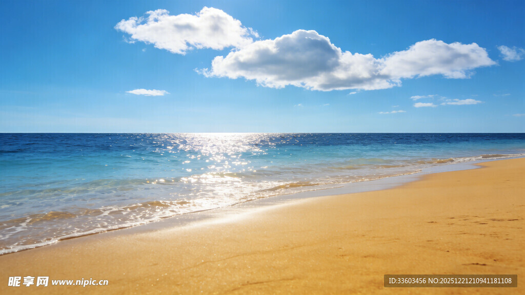 阳光沙滩海景迷人风光