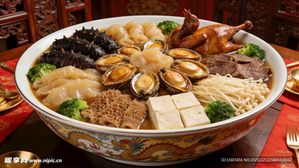 丰盛传统美食大盆菜