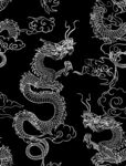 黑白龙纹图案设计