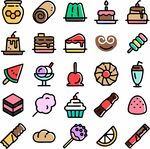 缤纷甜品图标集合