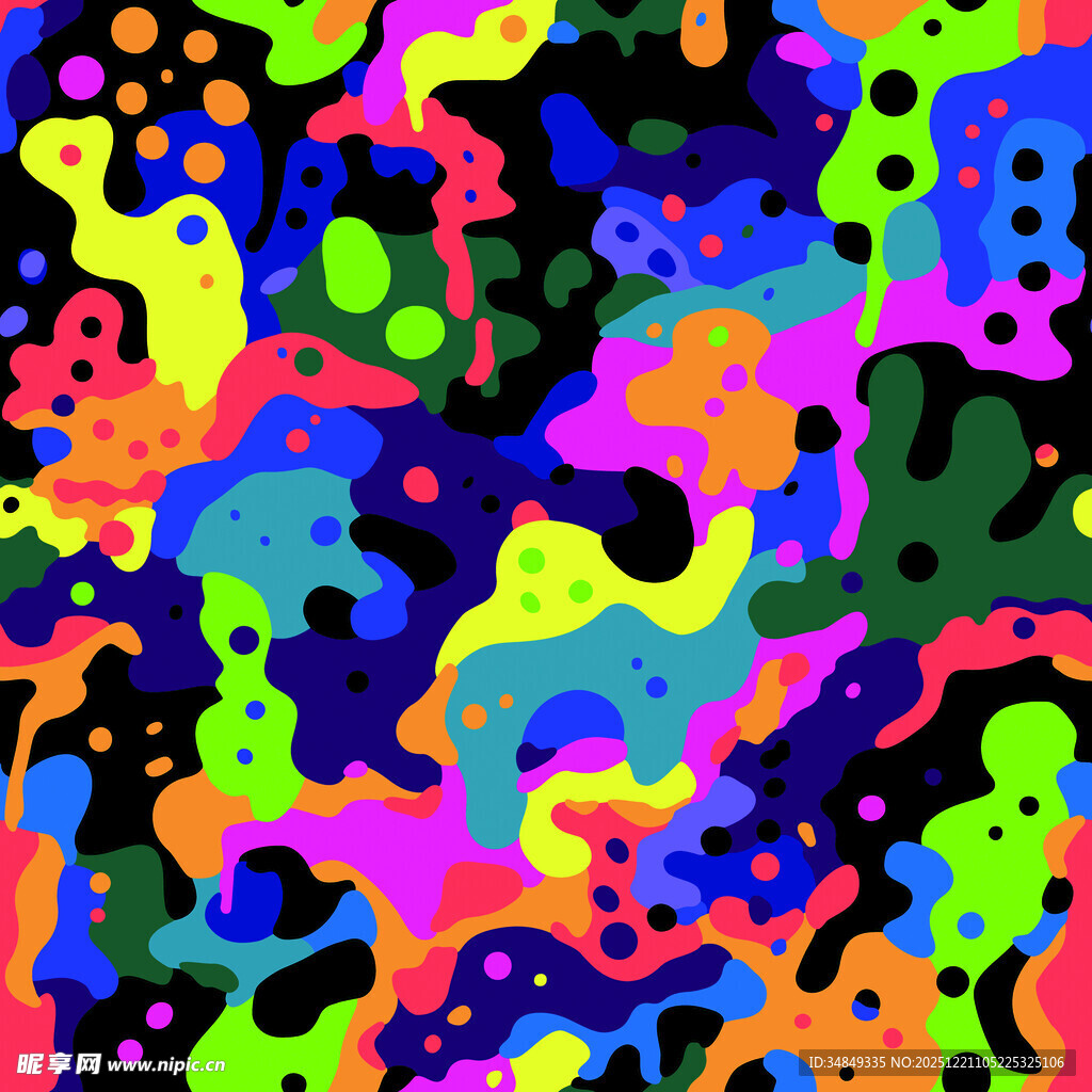 多彩抽象流体艺术图案