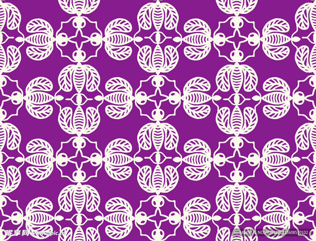 紫色花卉几何图案纹理