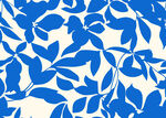 蓝白叶形图案纹理背景