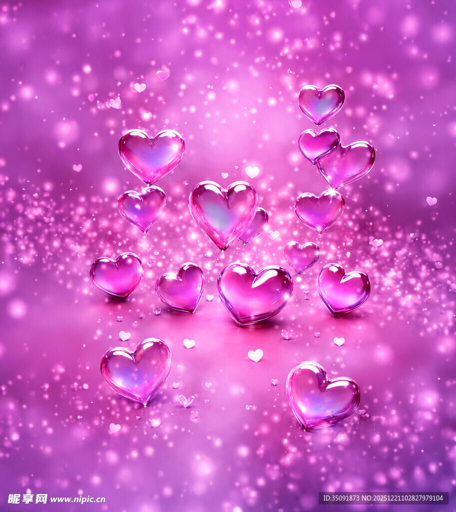 梦幻紫心背景图