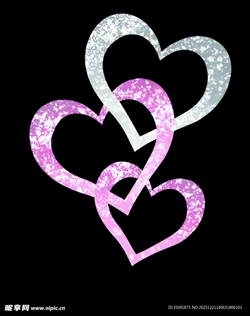 闪亮爱心图案