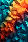 多彩立体多边形几何图案