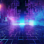 未来科技感的虚拟数字空间