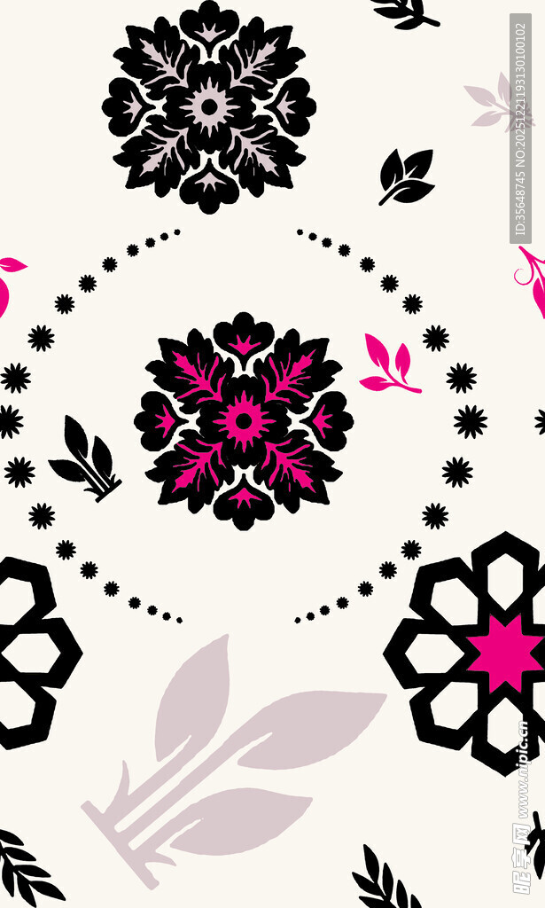 花卉几何图案装饰元素