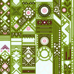 绿色几何民族风图案设计