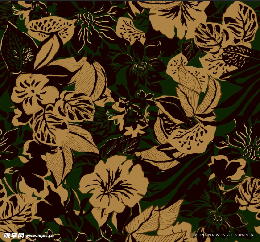 复古花卉图案背景