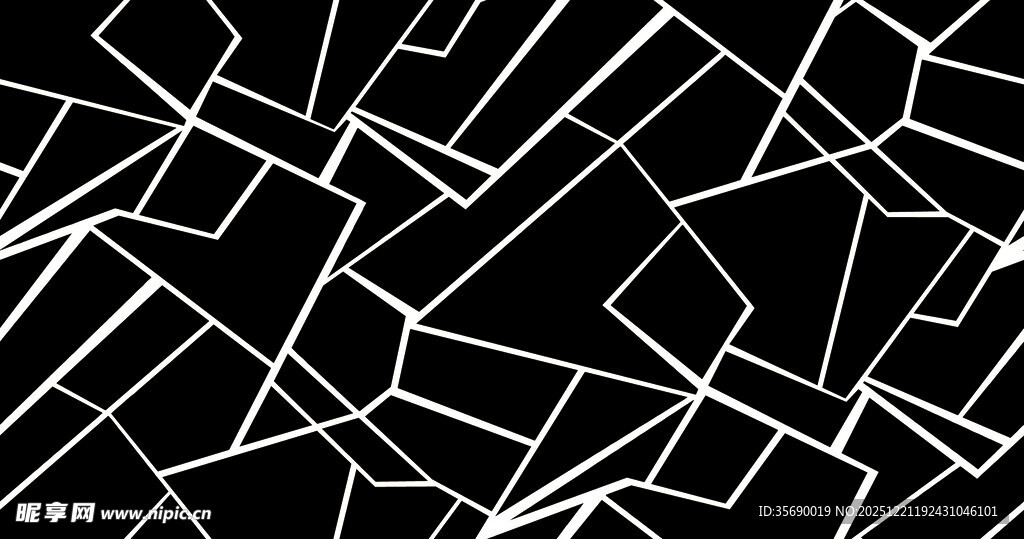 黑白几何线条抽象图案