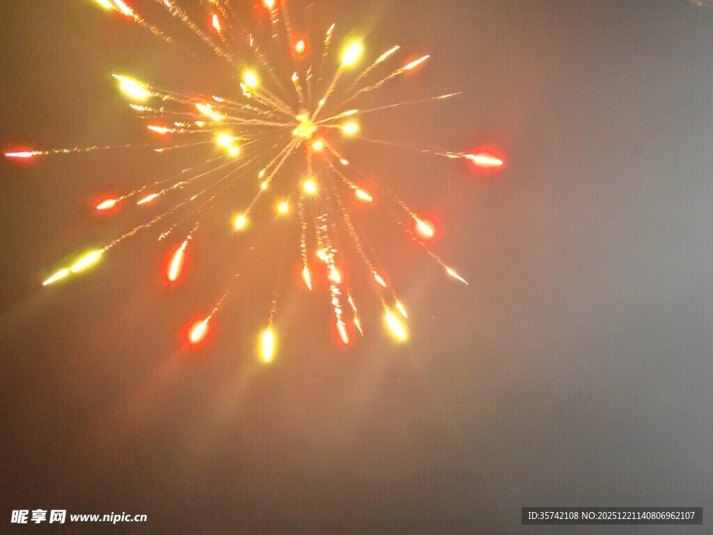 绚丽烟花绽放夜空