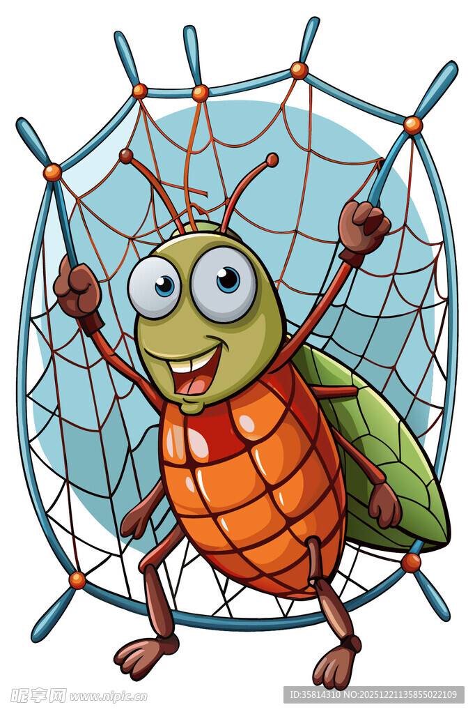 被困蛛网的欢乐小昆虫