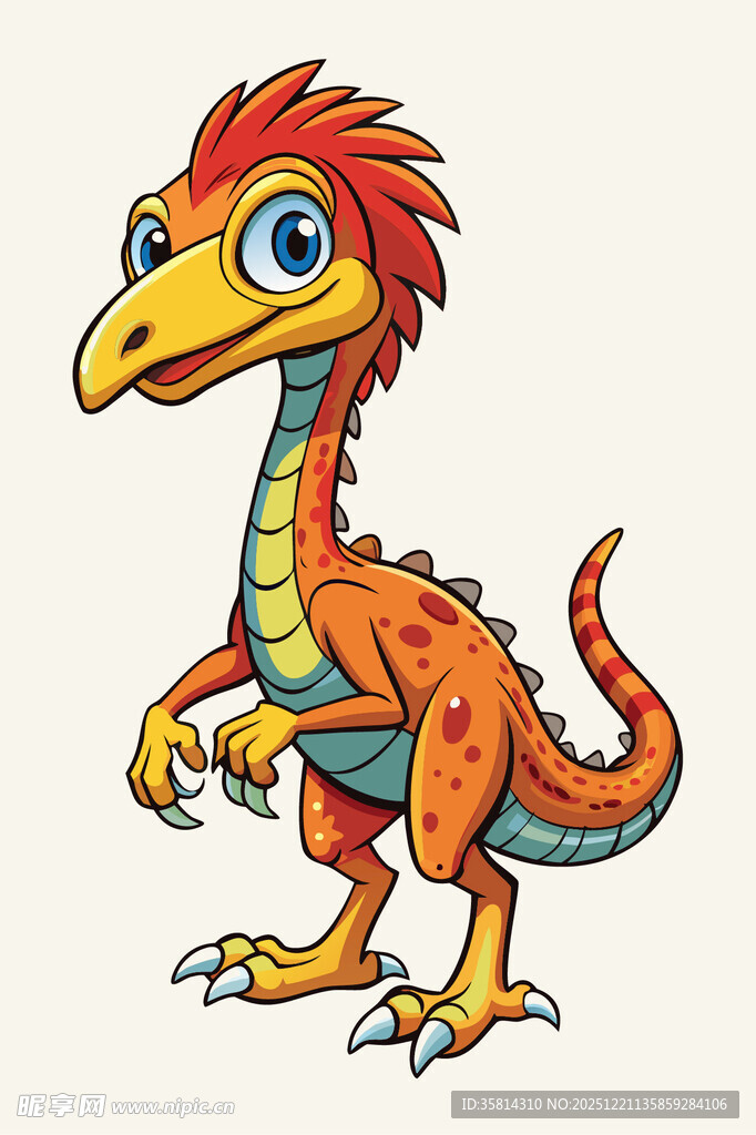 可爱彩色卡通恐龙形象