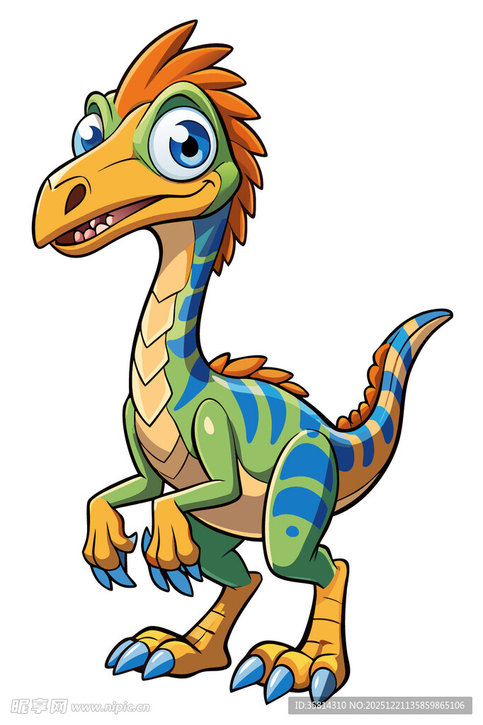 可爱彩色小恐龙形象