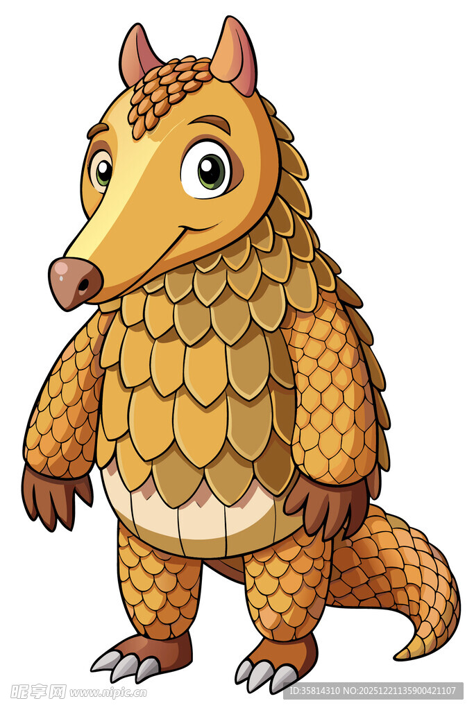 可爱穿山甲卡通形象