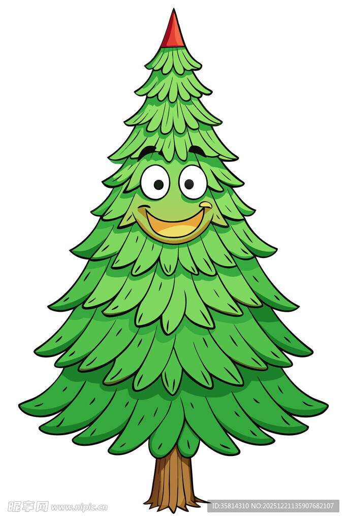 可爱笑脸圣诞树