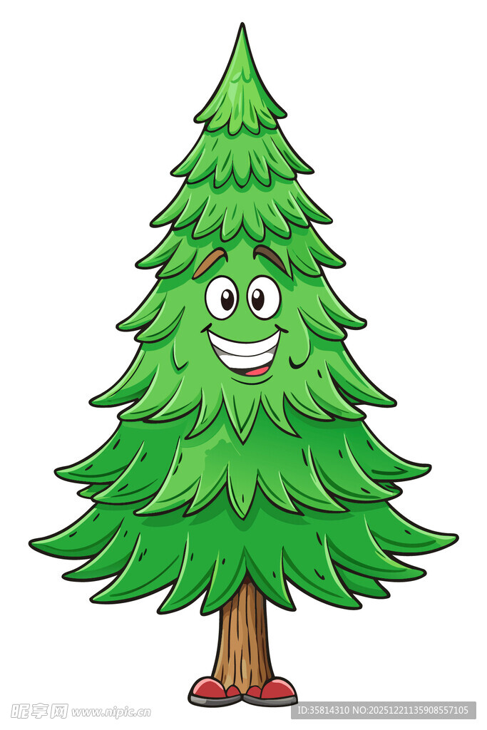 可爱笑脸圣诞树