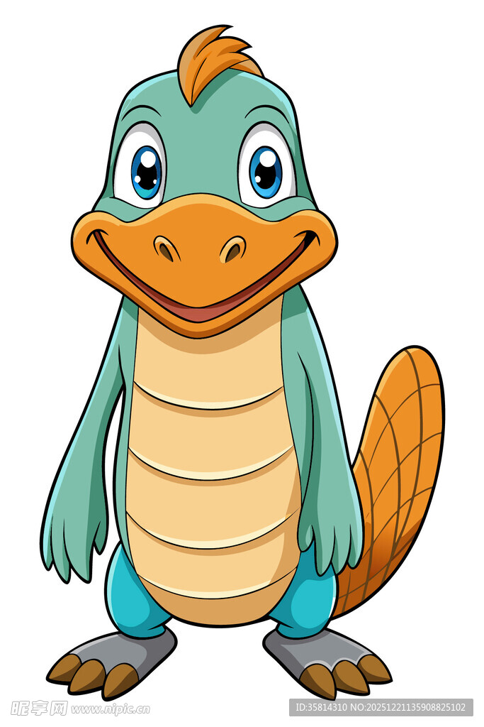 可爱卡通鳄鱼形象