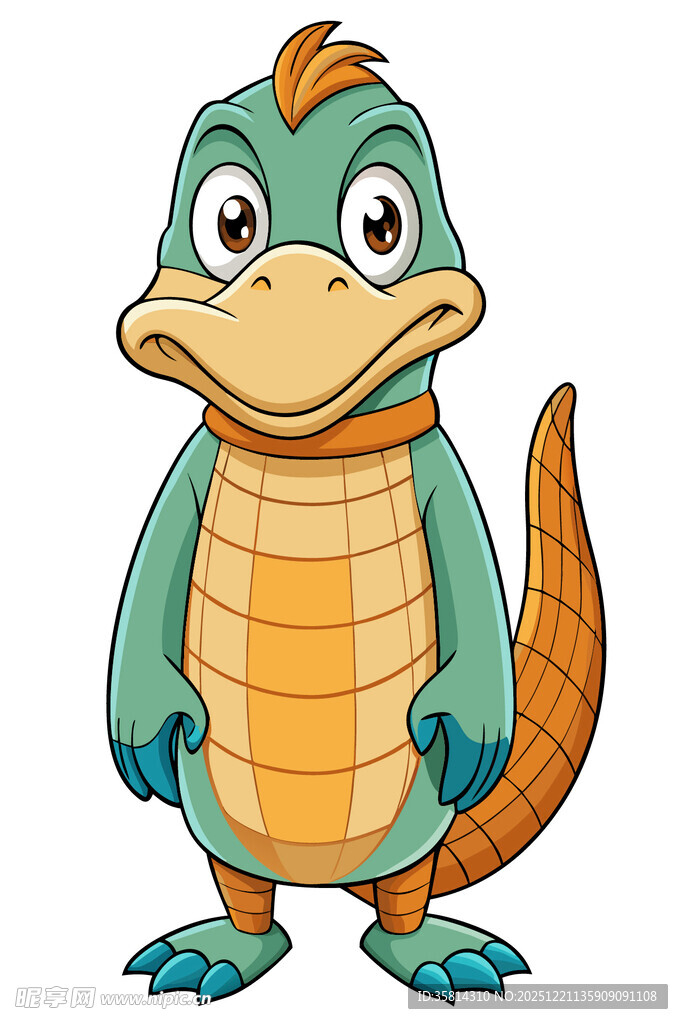 可爱卡通鳄鱼形象