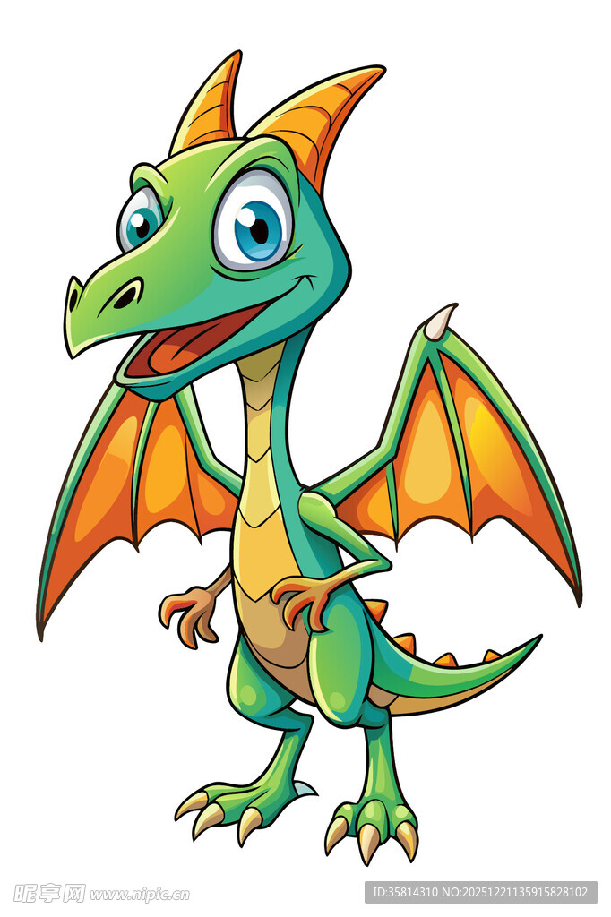 可爱卡通小绿龙