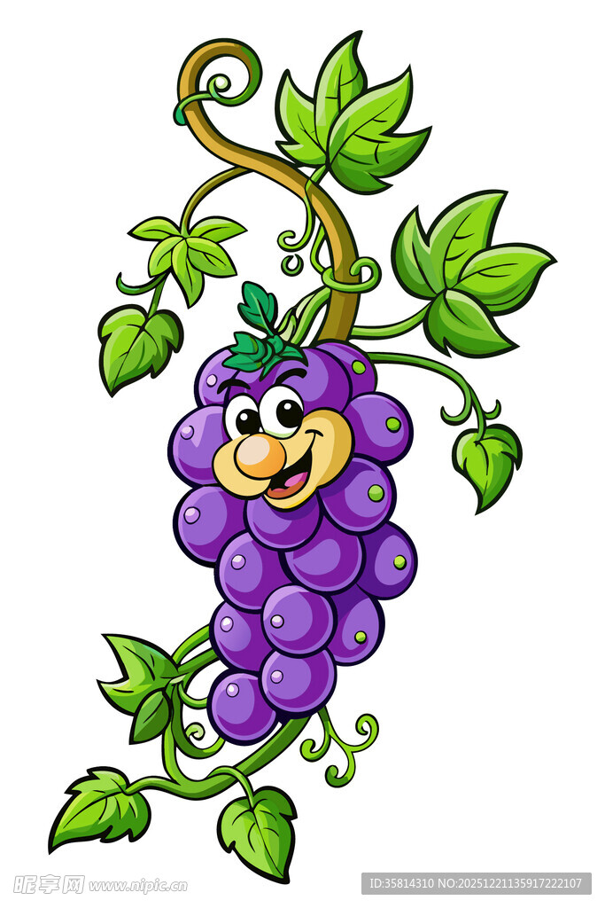 可爱卡通葡萄形象
