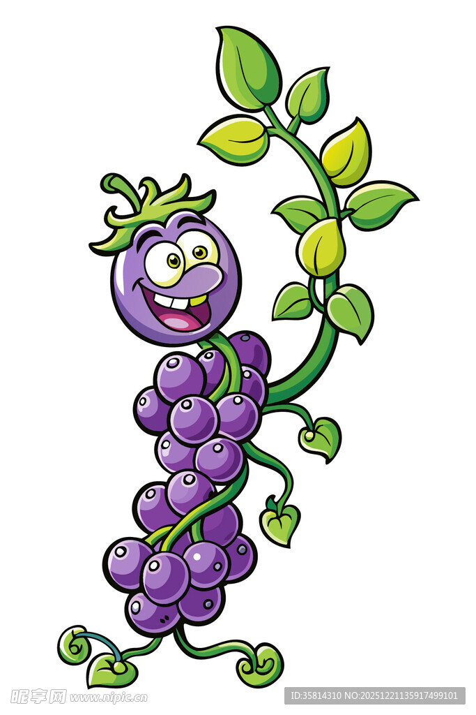 可爱葡萄卡通形象