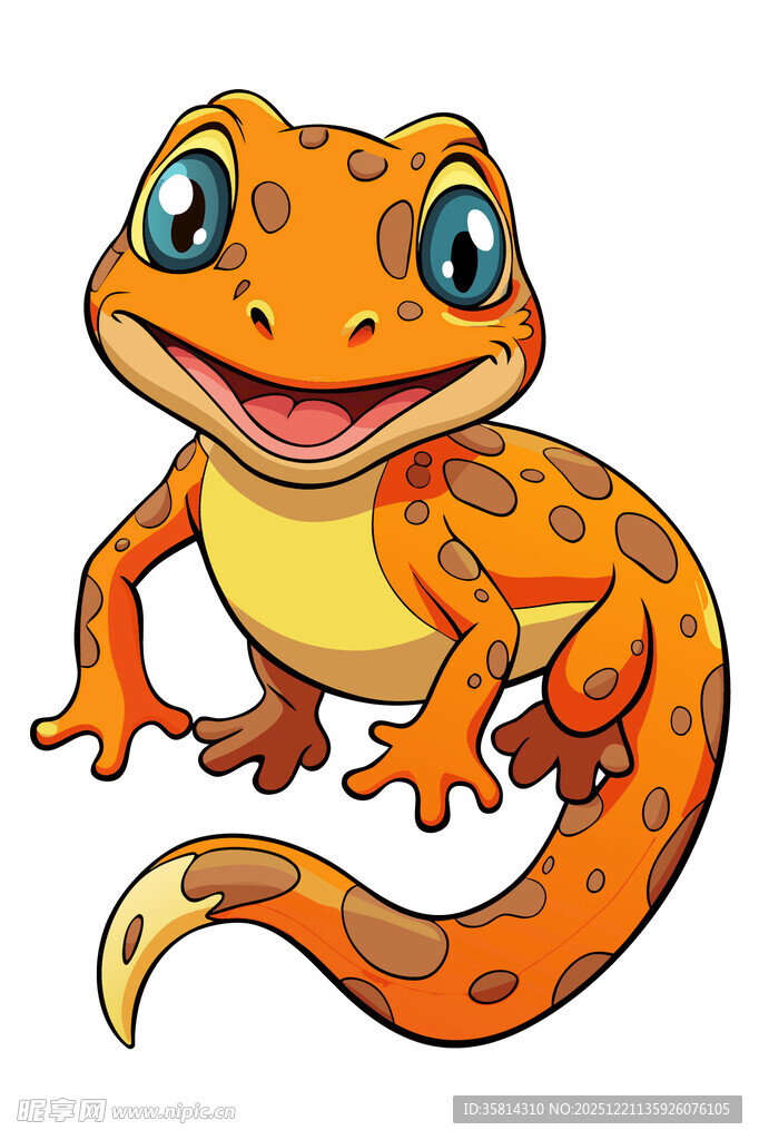 可爱卡通小壁虎