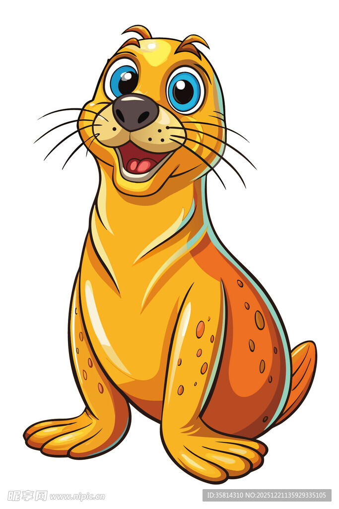 可爱卡通海豹形象