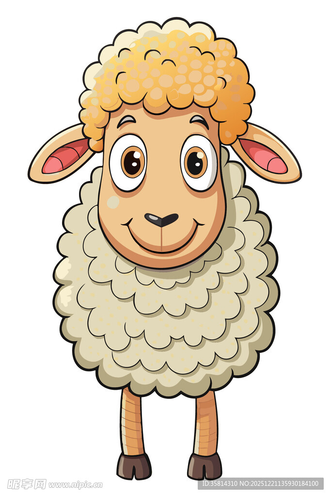 可爱卡通绵羊形象