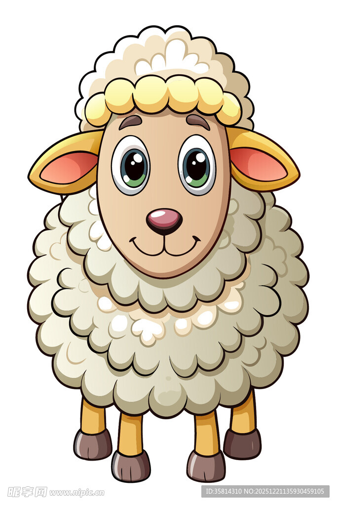 可爱卡通绵羊形象