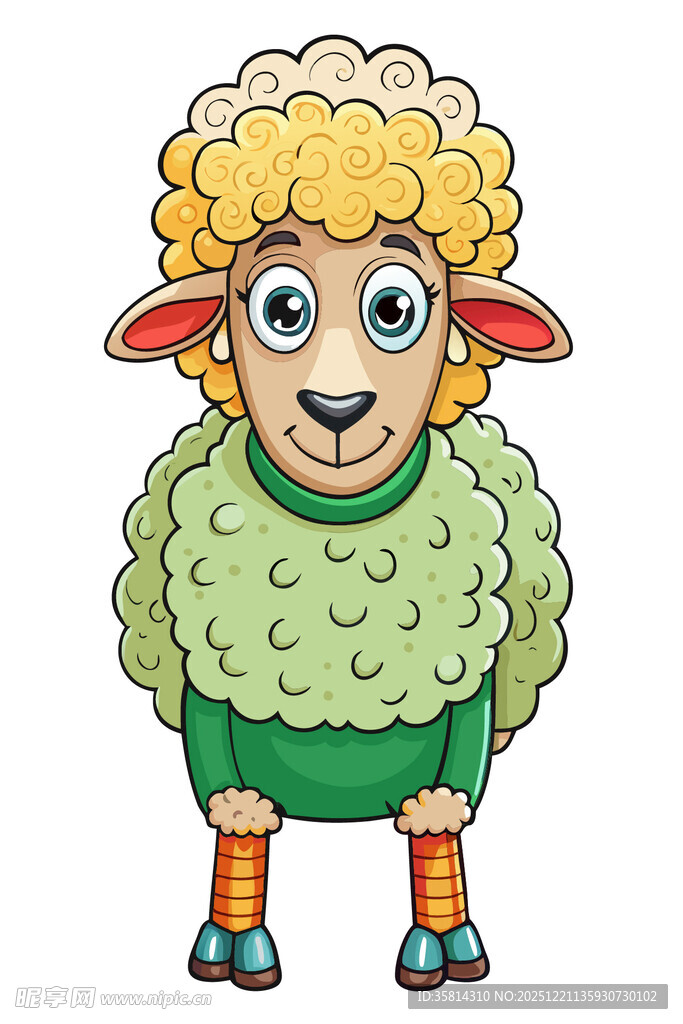 可爱卡通绵羊形象