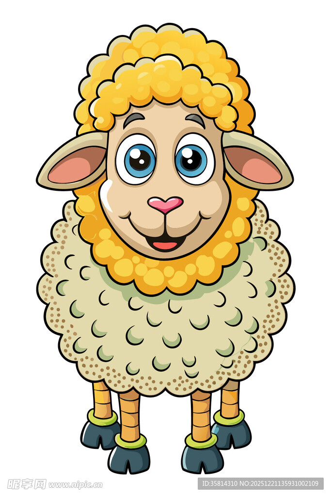 可爱卡通绵羊形象