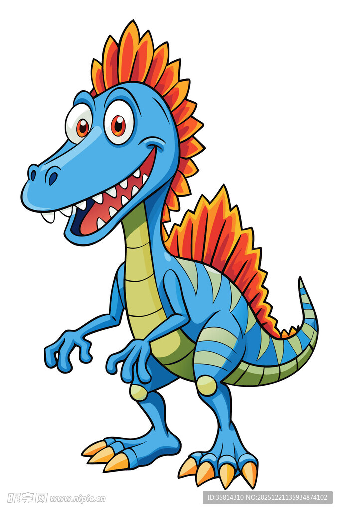 可爱彩色恐龙卡通形象