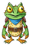卡通青蛙战士形象