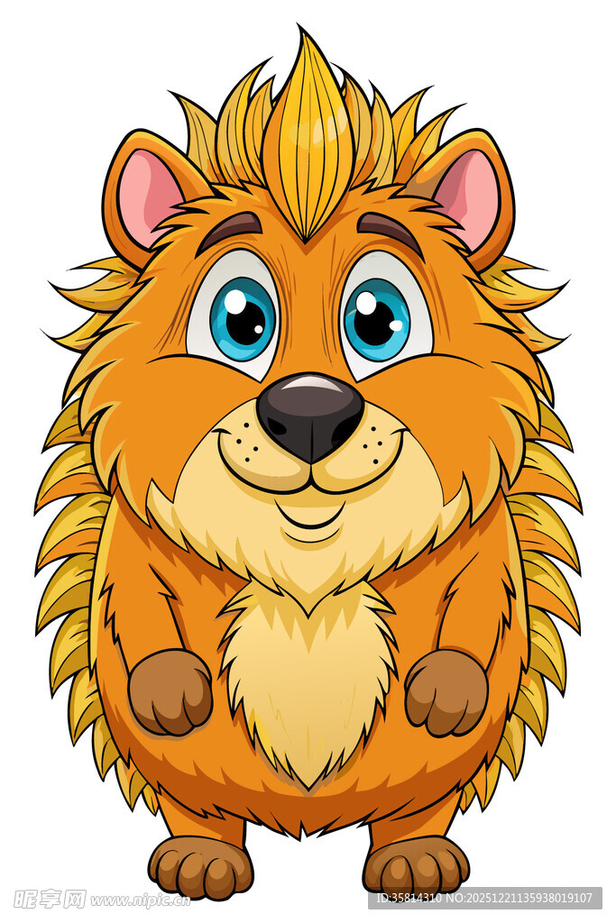 可爱小刺猬卡通形象