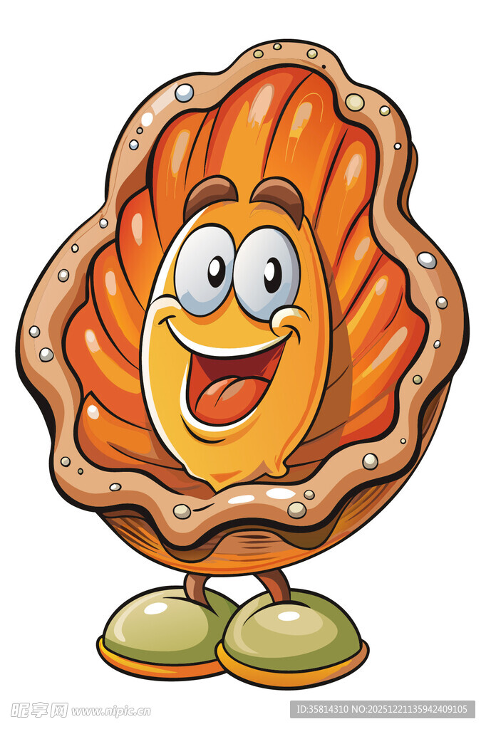 可爱扇贝卡通形象