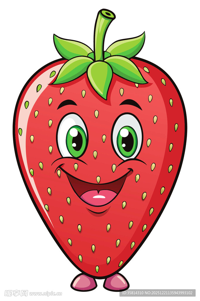 可爱草莓卡通形象